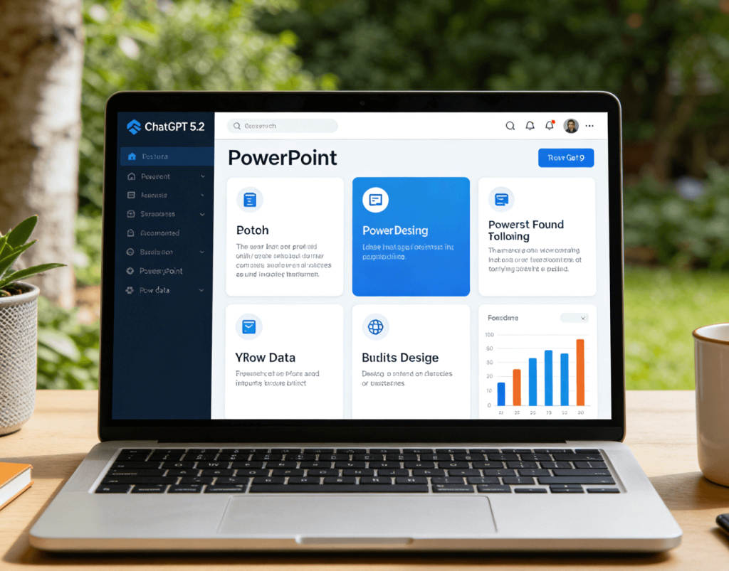 example of ChatGPT 5.2 generating a PowerPoint slide deck from raw data